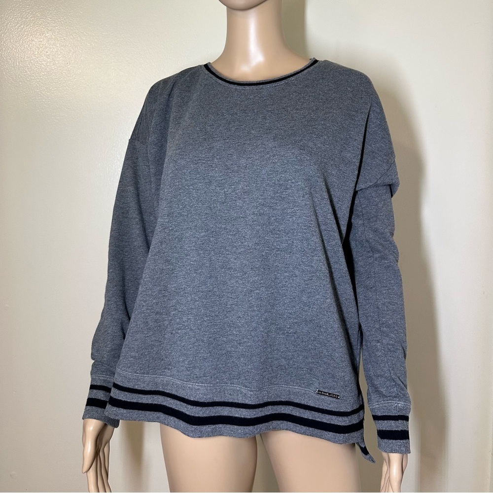 Michael Kors Gray Sweatshirt with Black Trim